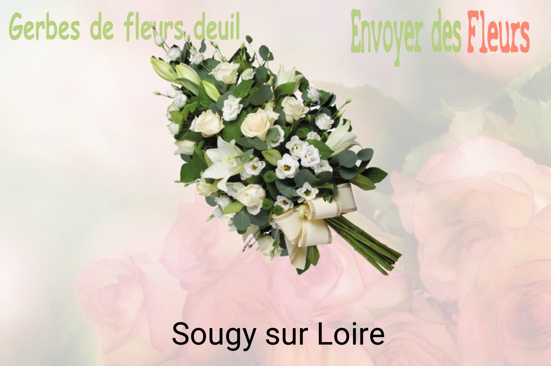 Gerbe de fleurs de deuil livrée à Sougy-sur-Loire
